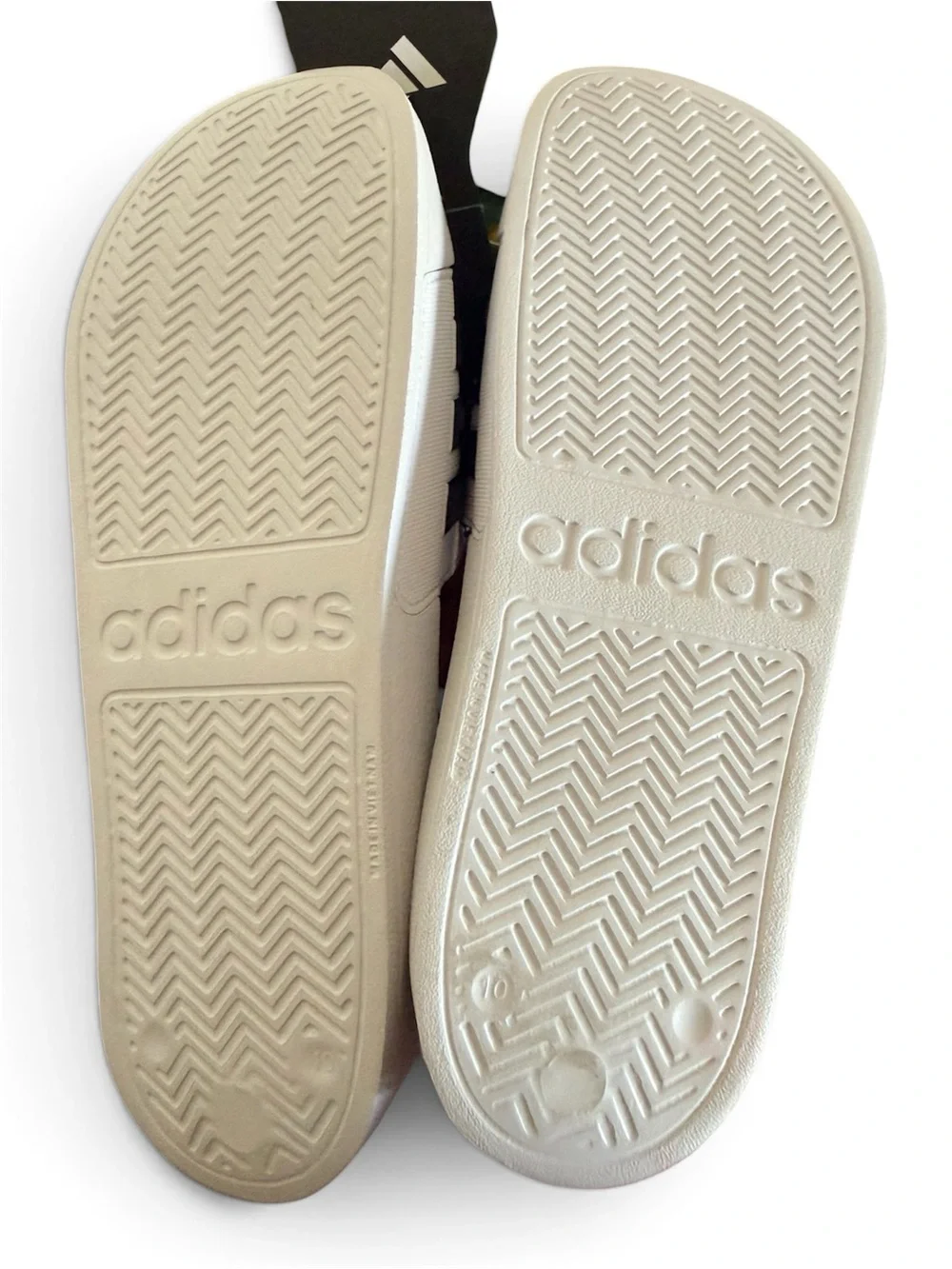 Adidas, Men's Black & White Slide Sandals - Lightweight Casual Slip-Ons, size 10